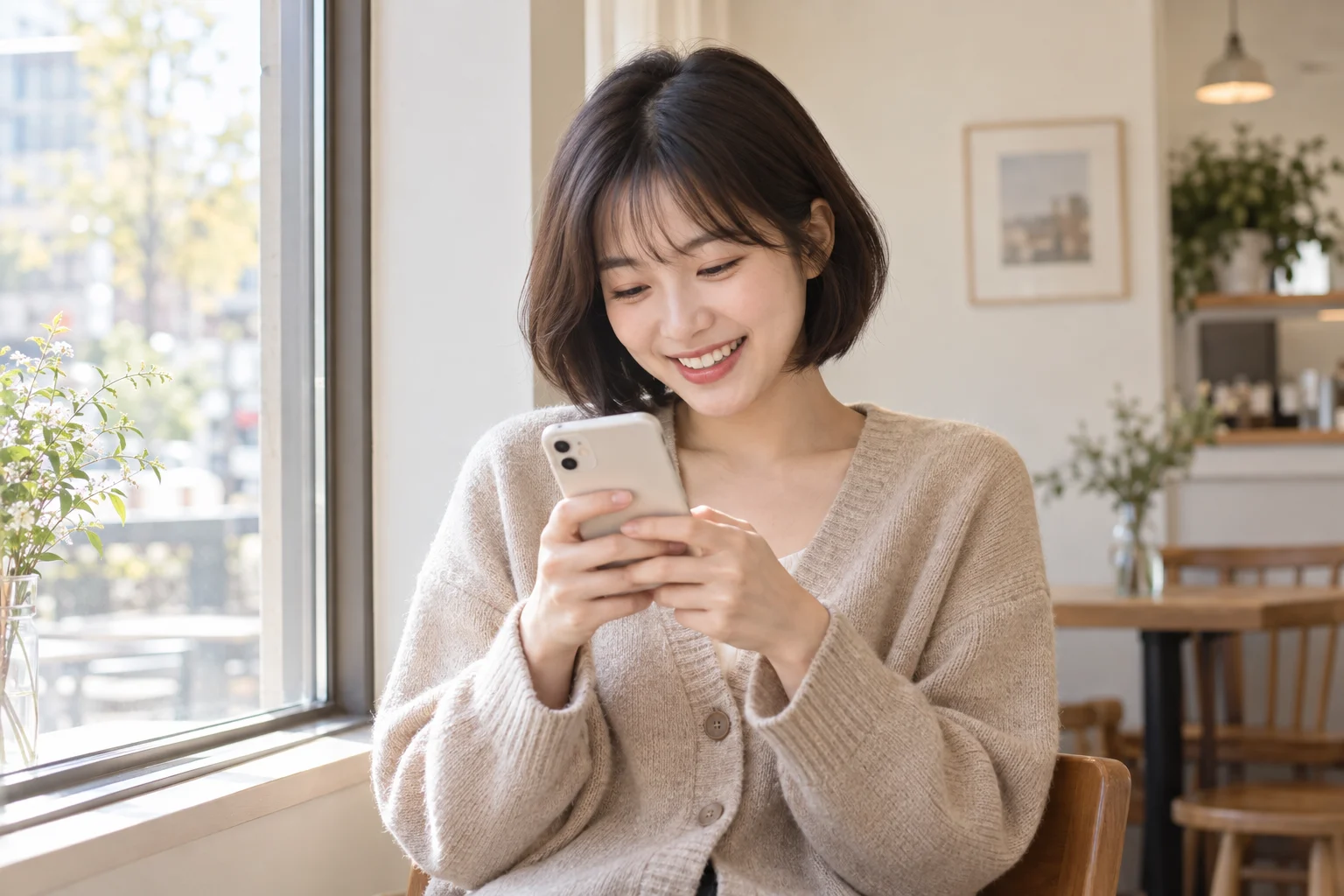 휴대폰으로 본인 확인 안내를 받는 사람